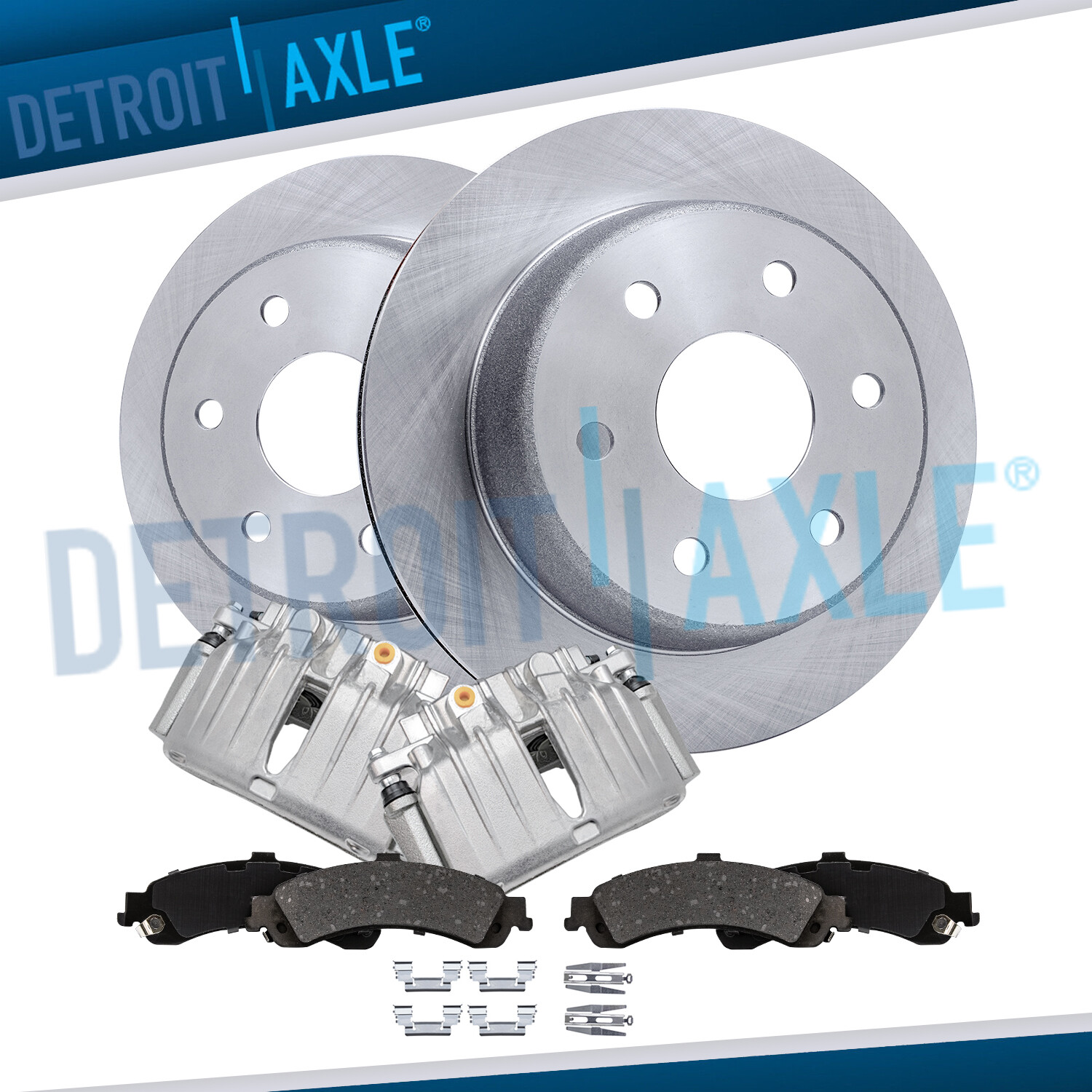 Rear Disc Rotors Brake Calipers Brake Pads for Chevy Silverado Sierra 1500 Tahoe