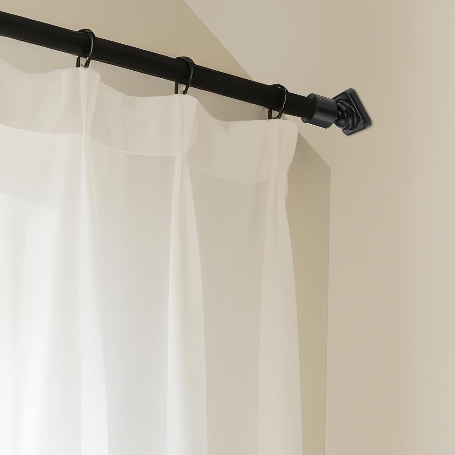 Angled Shower Rod Mount for Sloped Walls - 25Mm Shower Bracket & Swivel Joints w