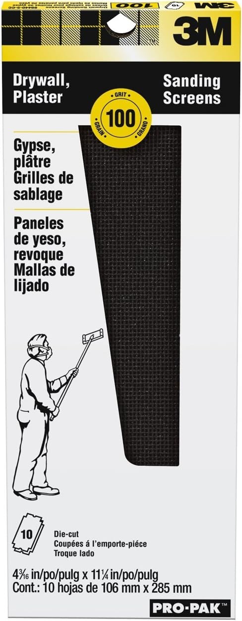 3M 99440 Pro-Pak Drywall Sanding Screens 100-Grit 10 Piece 1 Pack