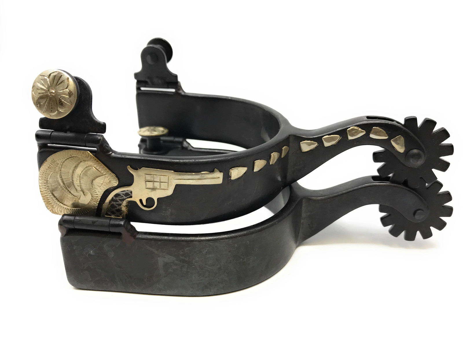 AJ Tack Men's Antique Brown Revolver Spurs