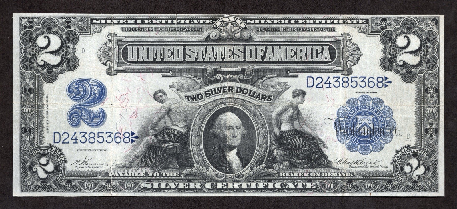 1899 $2 Silver Certificate Fr. 251 - VF