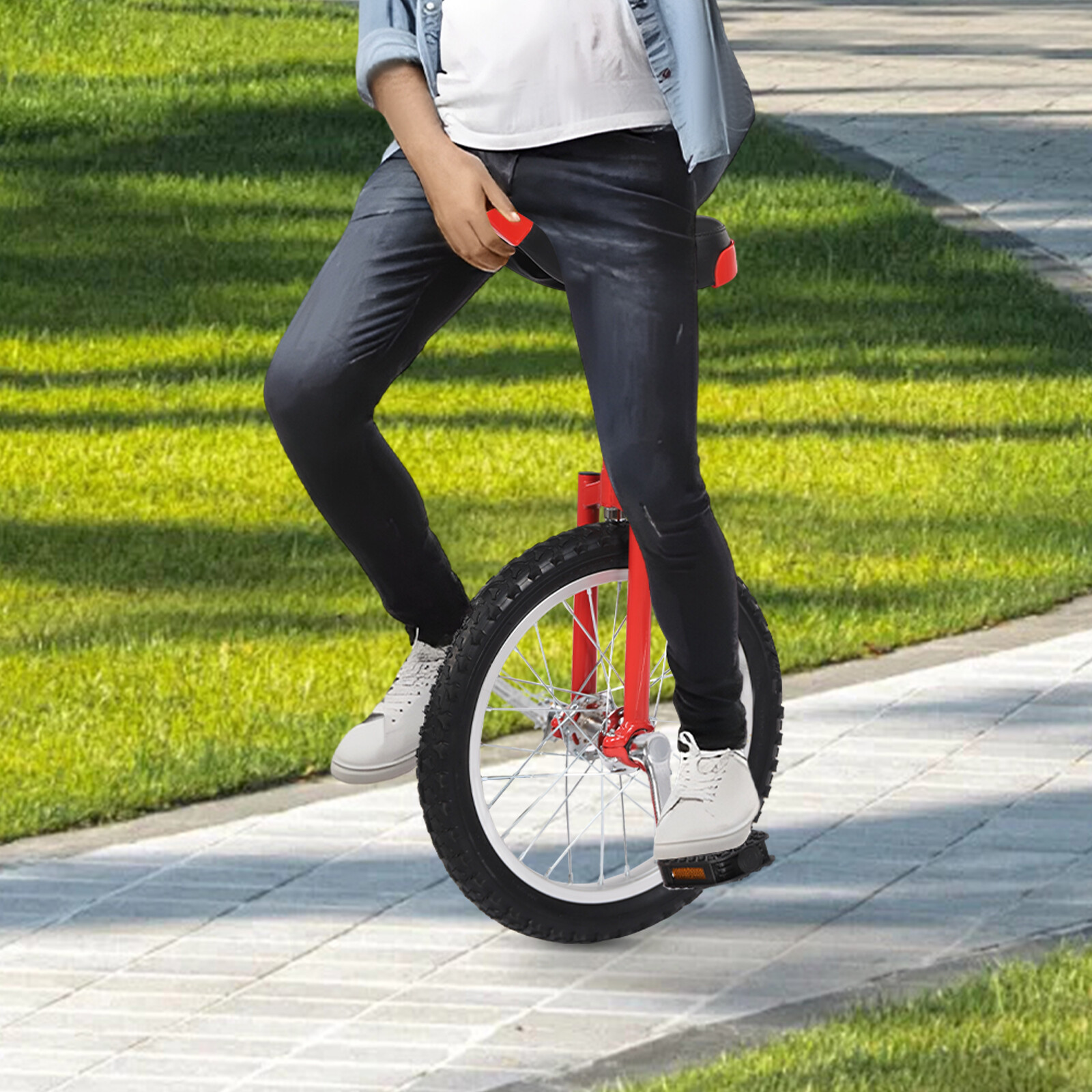 16 Inch Wheel Unicycle Balance Fitness Exercise Adult Training Cycling Unicycle