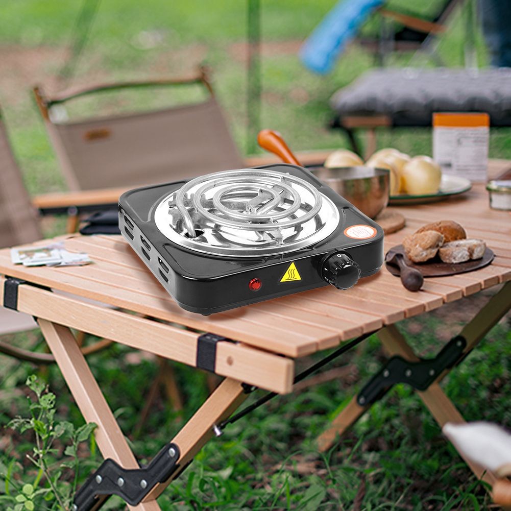 1000W Portable Single Electric Burner Hot Plate Camping Stove Stainless 110V US