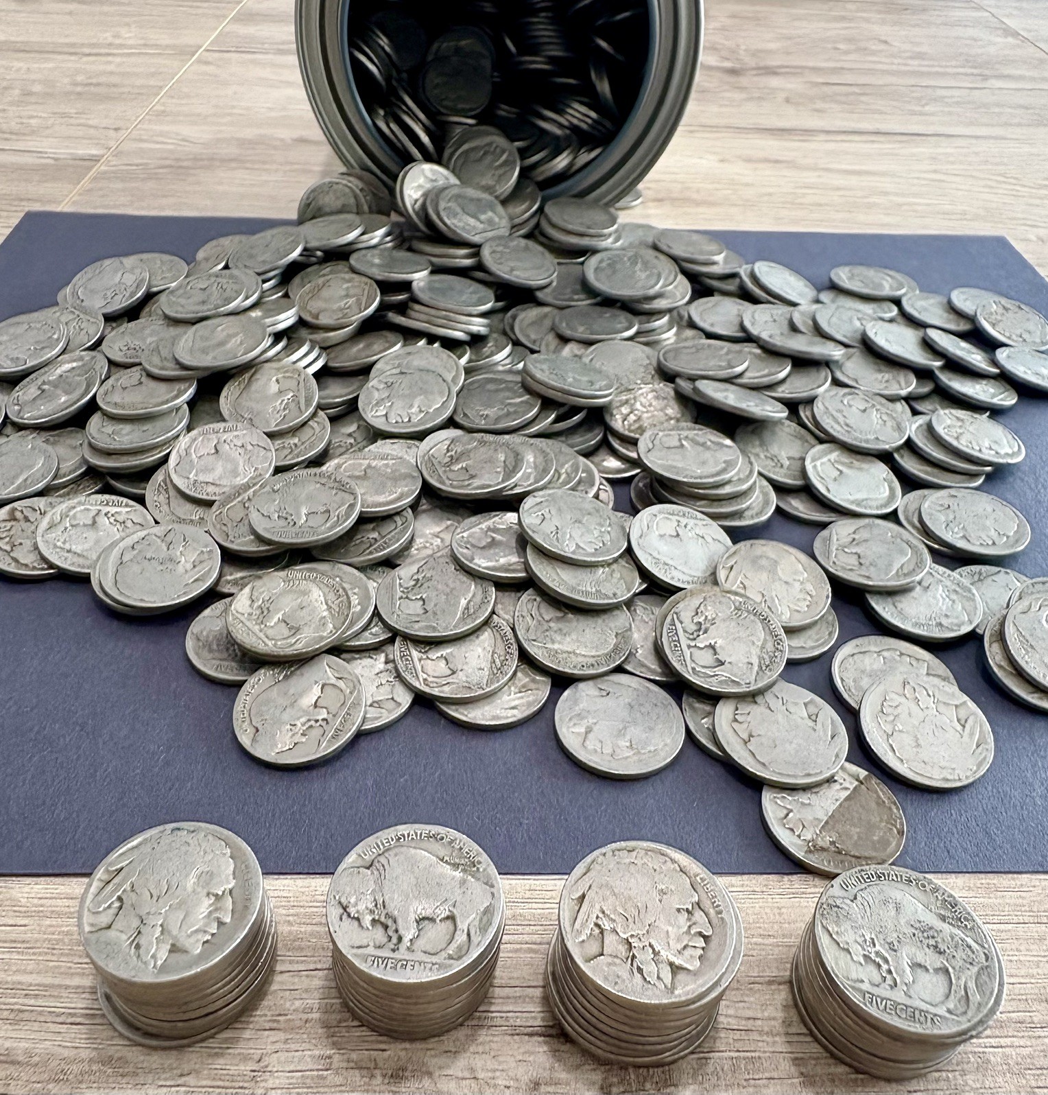 40 Coin Lot of Vintage Buffalo Indian Head Nickel for Jewelry. Antique Reverse
