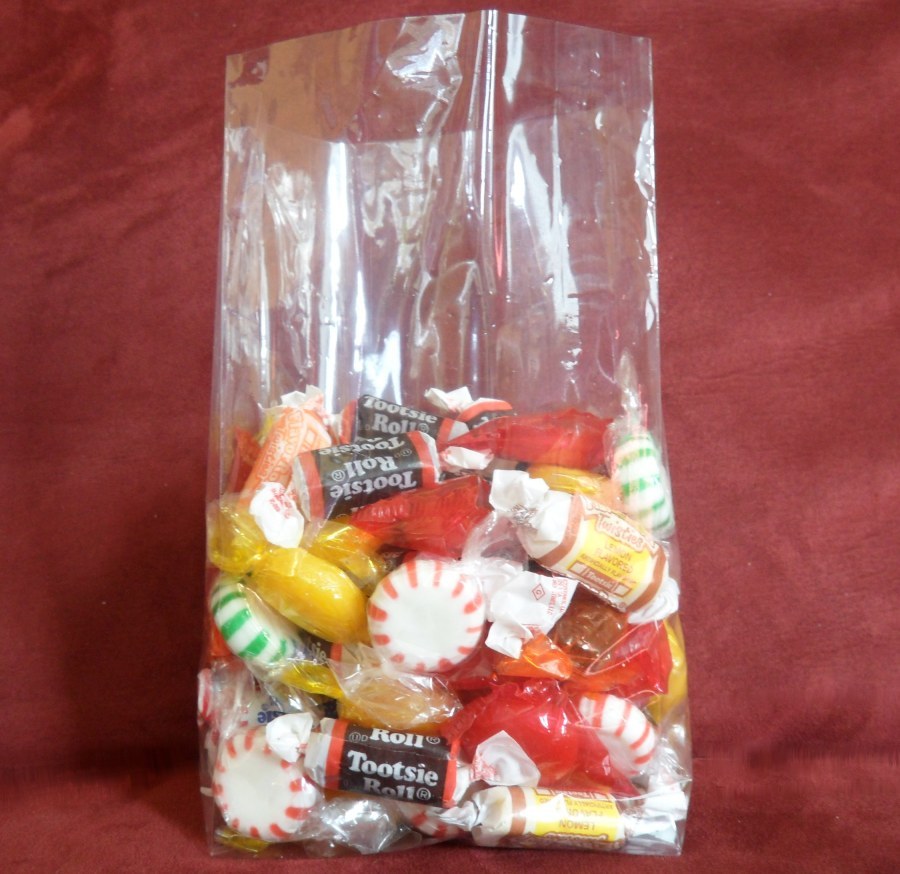 100 Qty 4-1/2" x 3-1⁄4" x 13" Cello Crystal Clear Gusseted Bags Open End