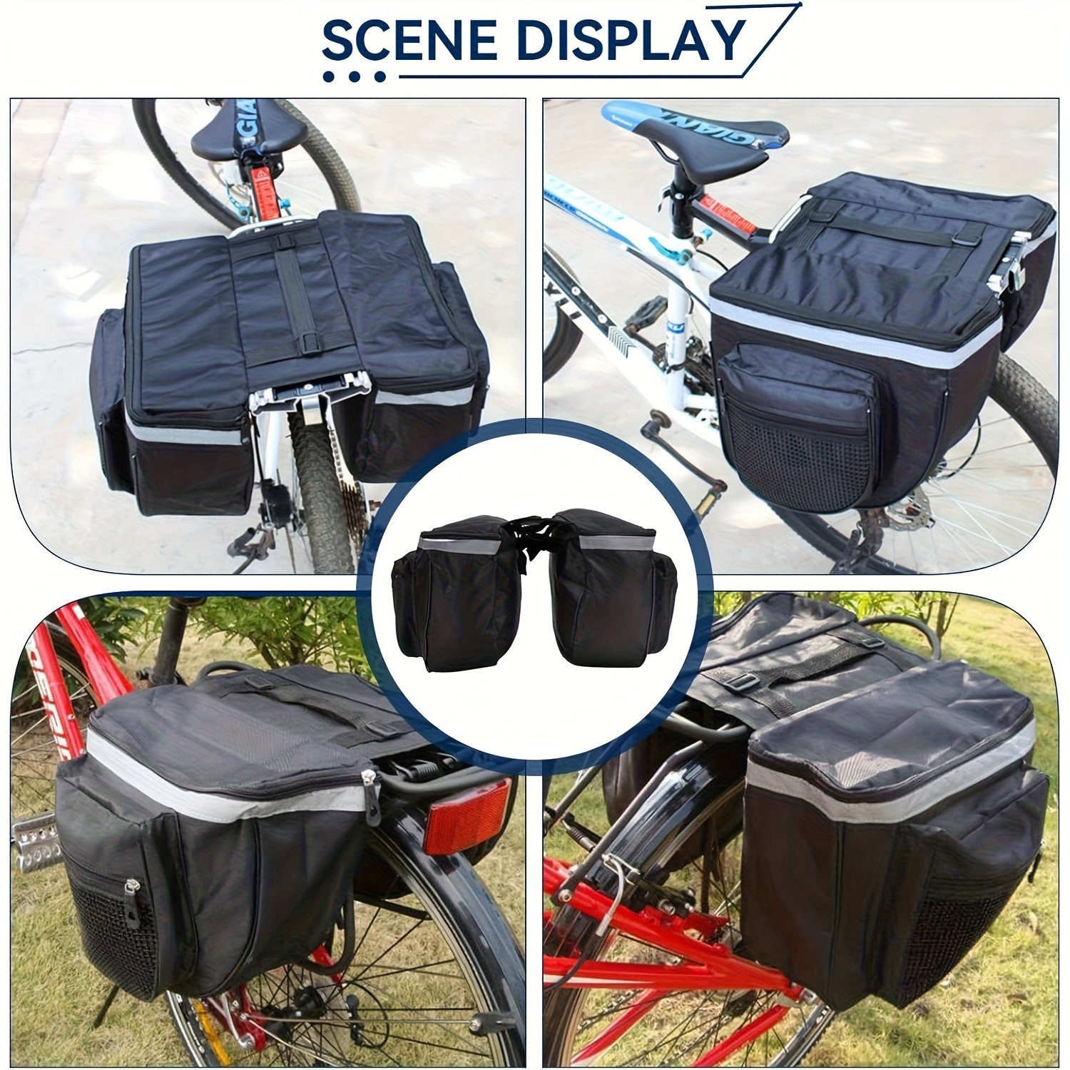 25L Cycling Rear Rack Seat Trunk Saddle Bicycle Tail Storage Pouch Bike Bag