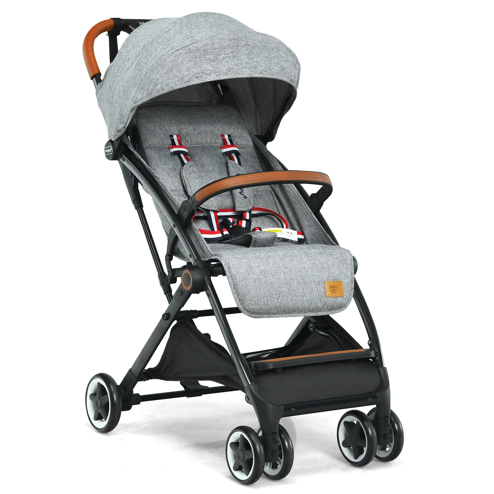 Babyjoy Lightweight Baby Stroller Aluminium Frame w/ Net for Travel Gray