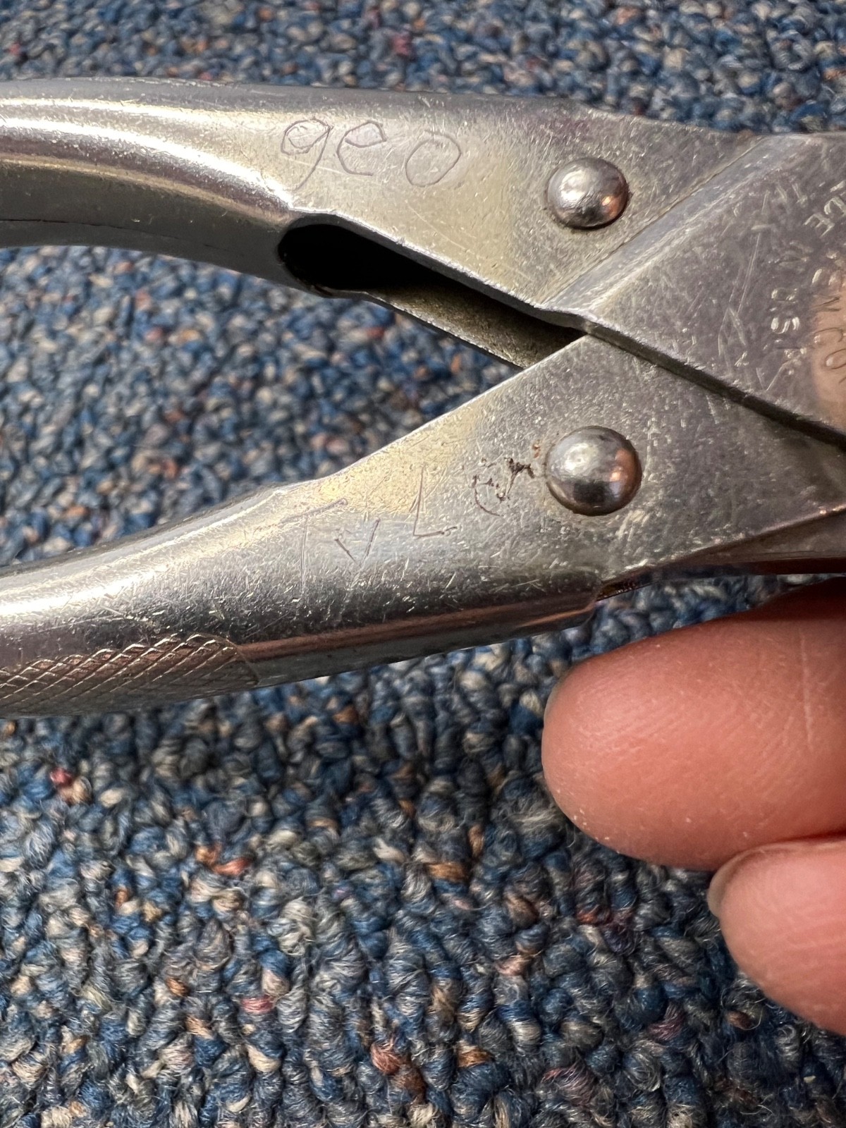 Sargent 5-1/2" parallel-jaw piers w/cutter, USA, good condition