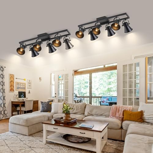 6 Light Track Lighting Fixtures Ceiling Black Kitchen Track 6 lights