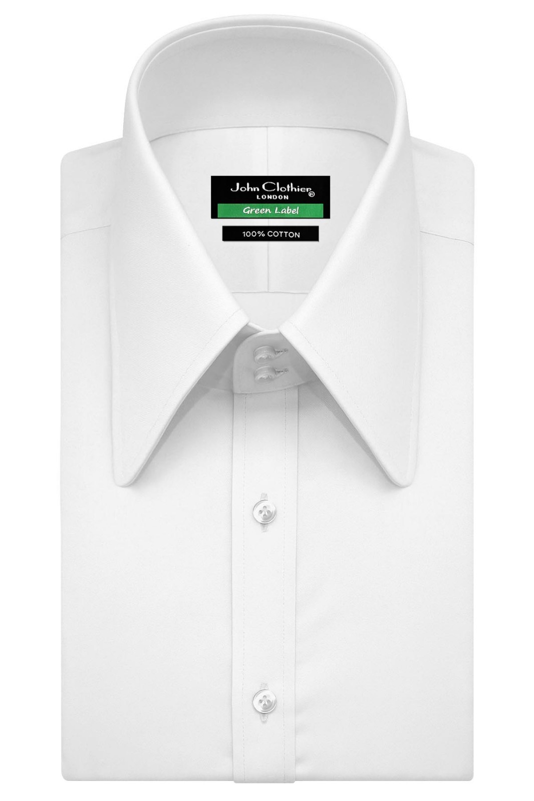 Men's 1930s Goodfellas Style White Vintage Round Collar Shirt