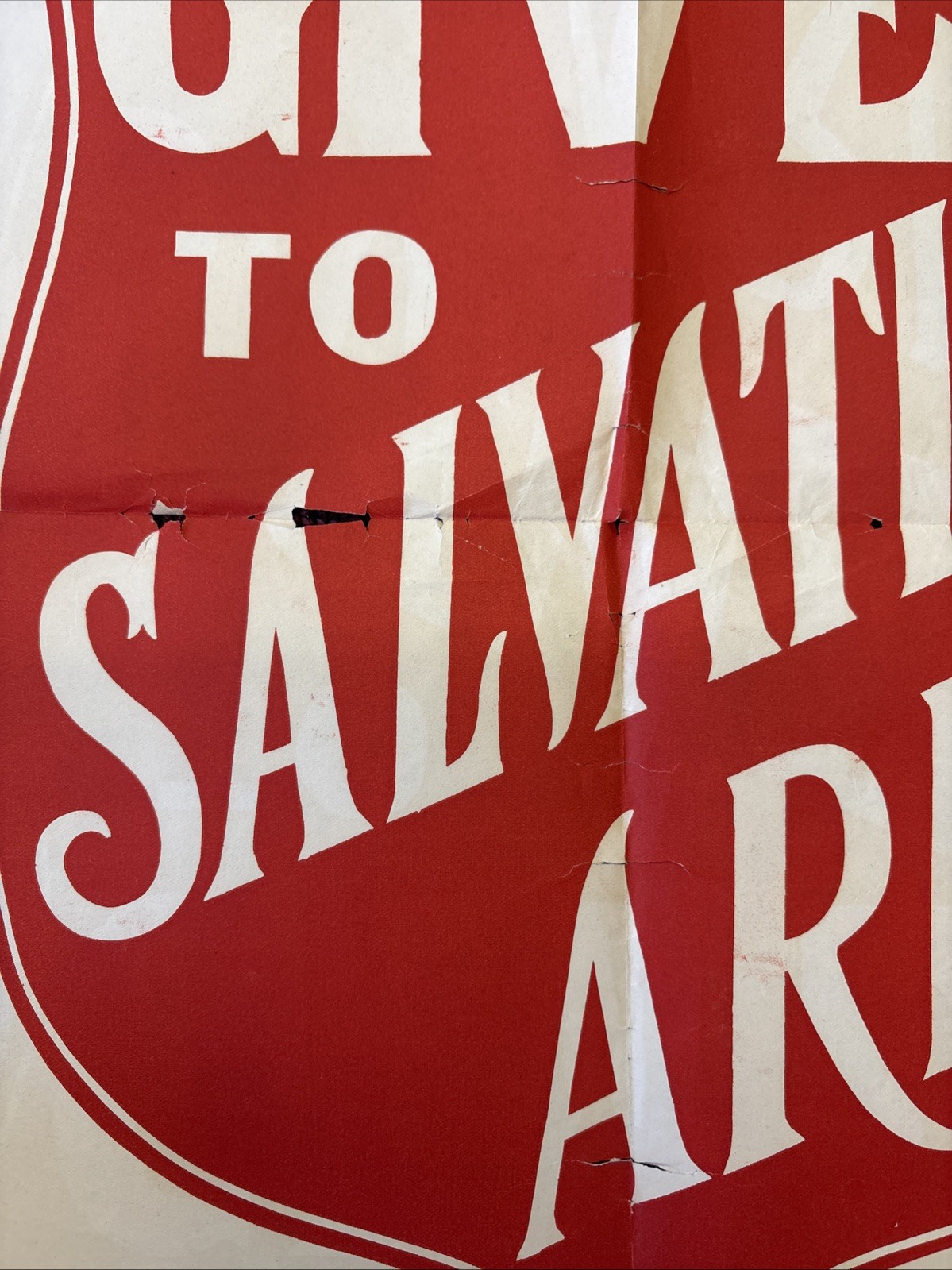 ORIGINAL 28 × 21" WWI Propaganda Boston Salvation Army Home Service Fund Poster