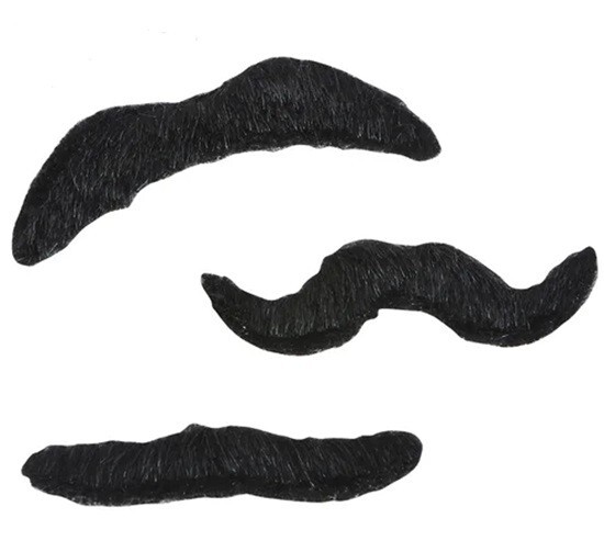 Self-Adhesive Fake Mustache Set (3pcs) - Party Theater Costume Prop Novelty