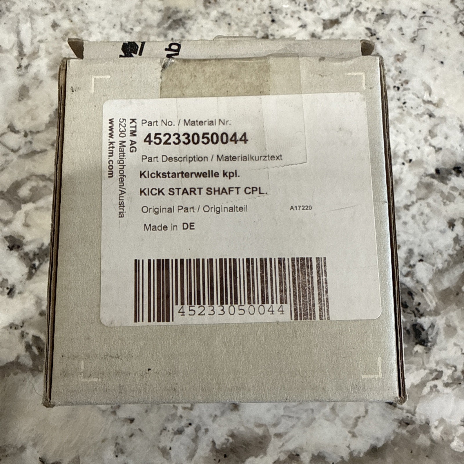 45233050044/45233050100 KICK STARTER SHAFT 50SX '10-'23