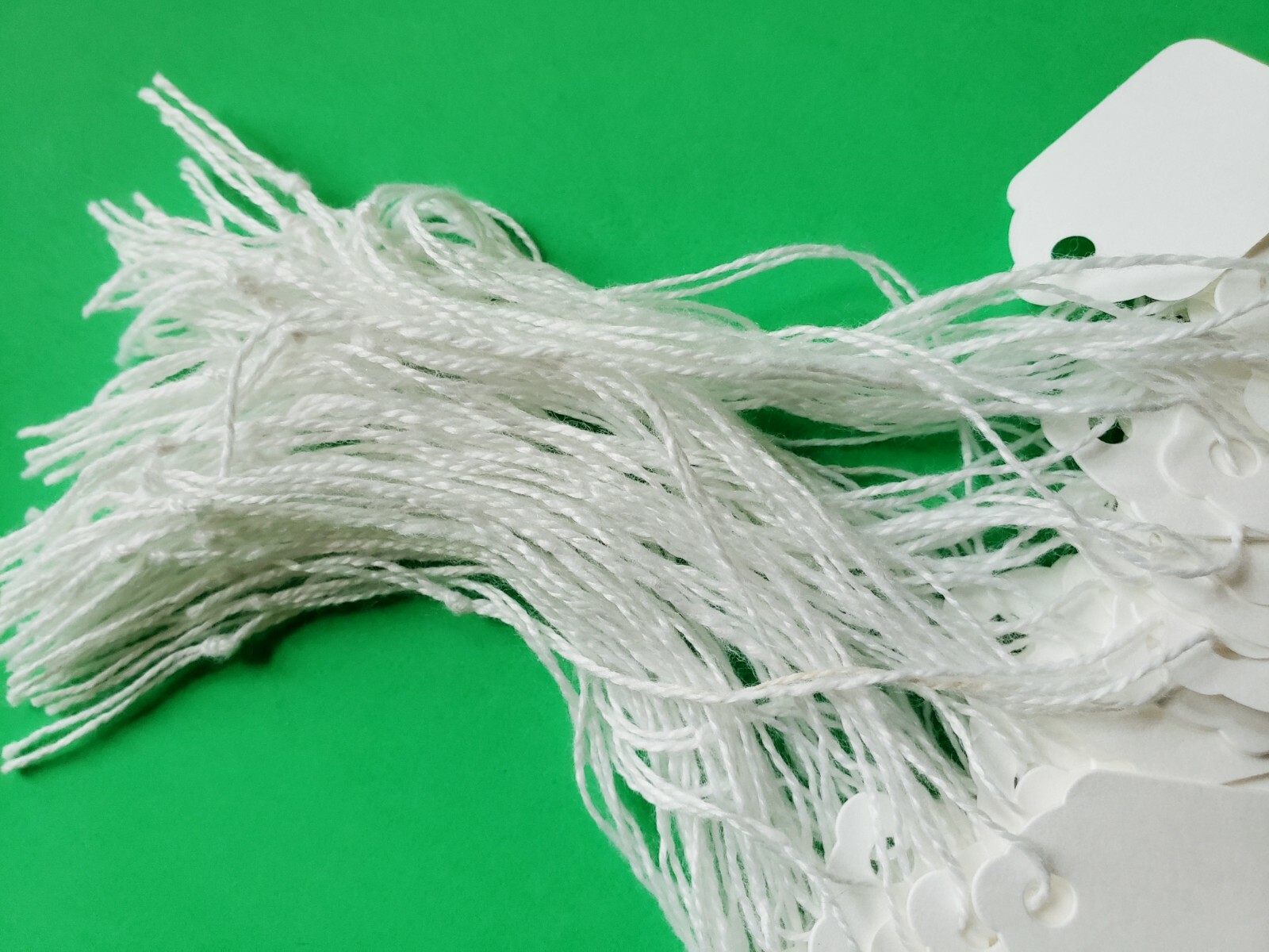 Blank White Price Tags Large Small Hang String Strung Jewelry Merchandise