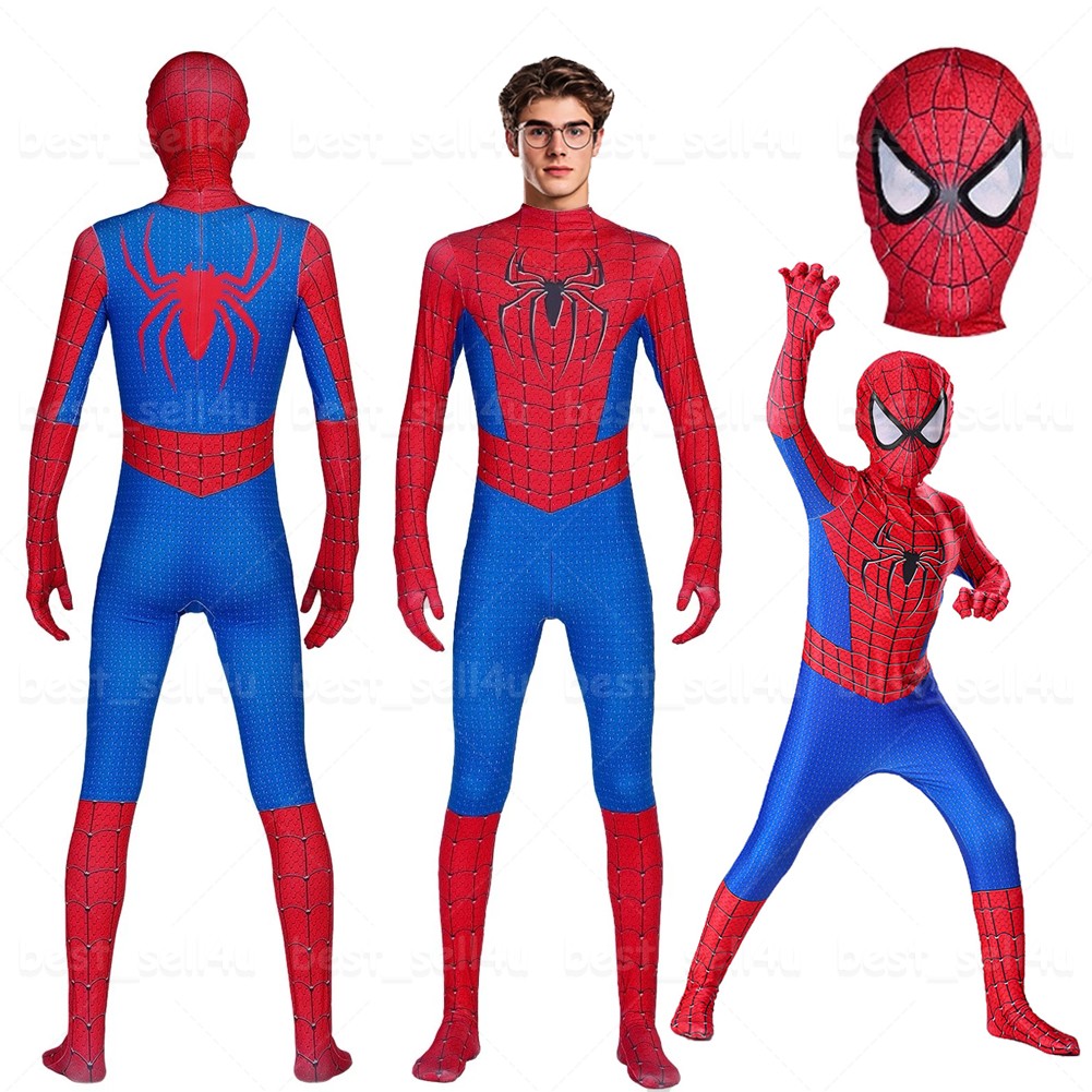 The Amazing Spider-Man Jumpsuit Cosplay Costume Spiderman Bodysuit Kids / Adult