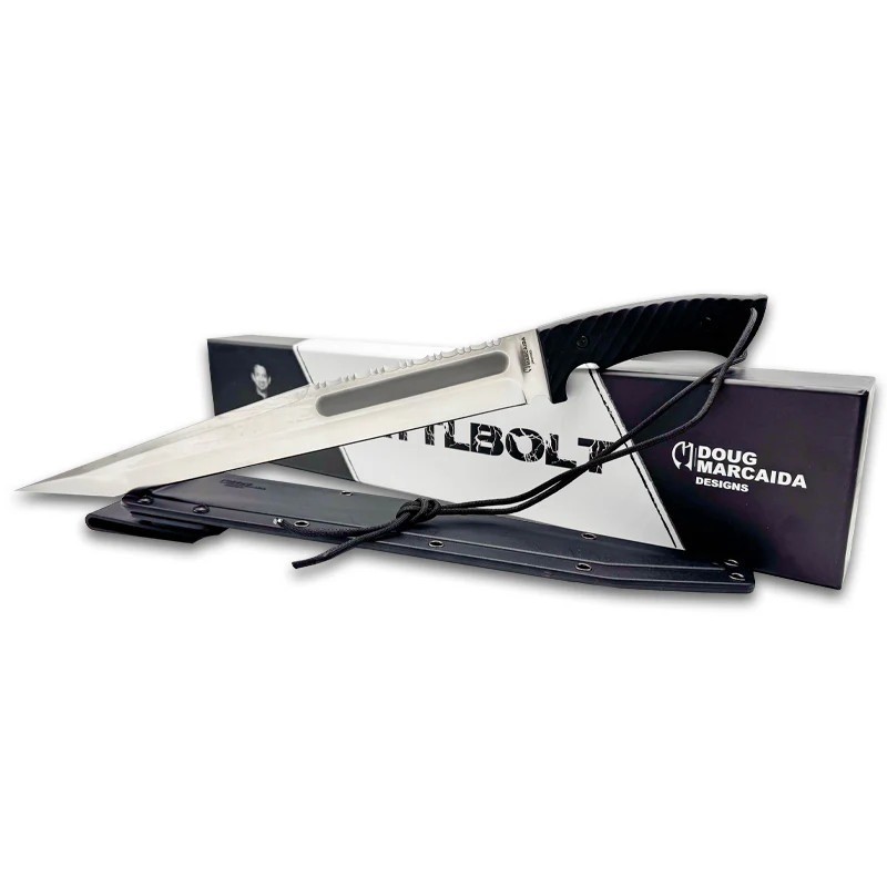 BattlBolt Fixed Blade Full Tang Machete Hunting Survival Knife by Doug Marcaida