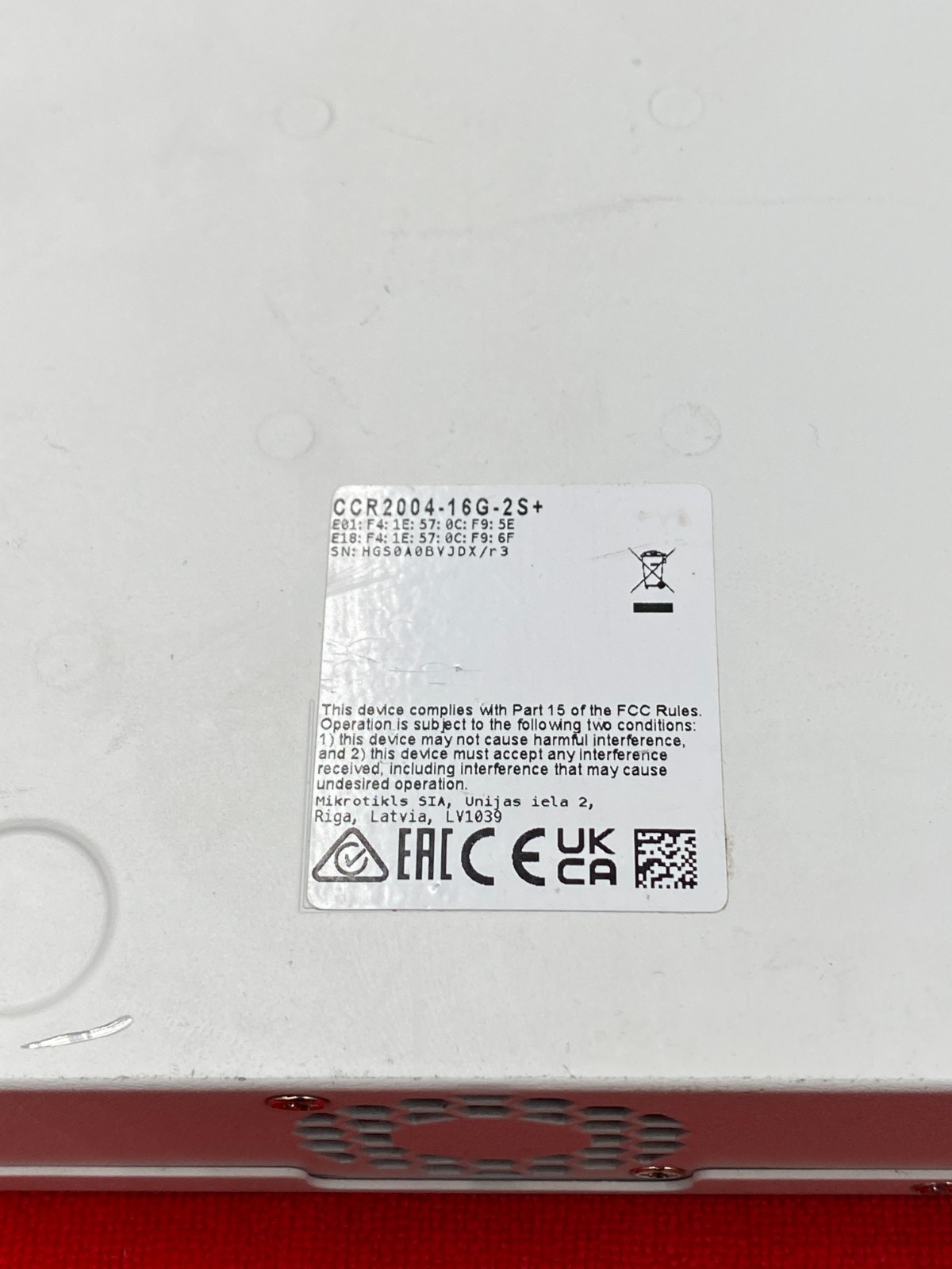 MIKROTIK ROUTER CCR2004-16G-2S+ 16x1Gbps PLUS TWO 10Gbps RJ45 ports = 18