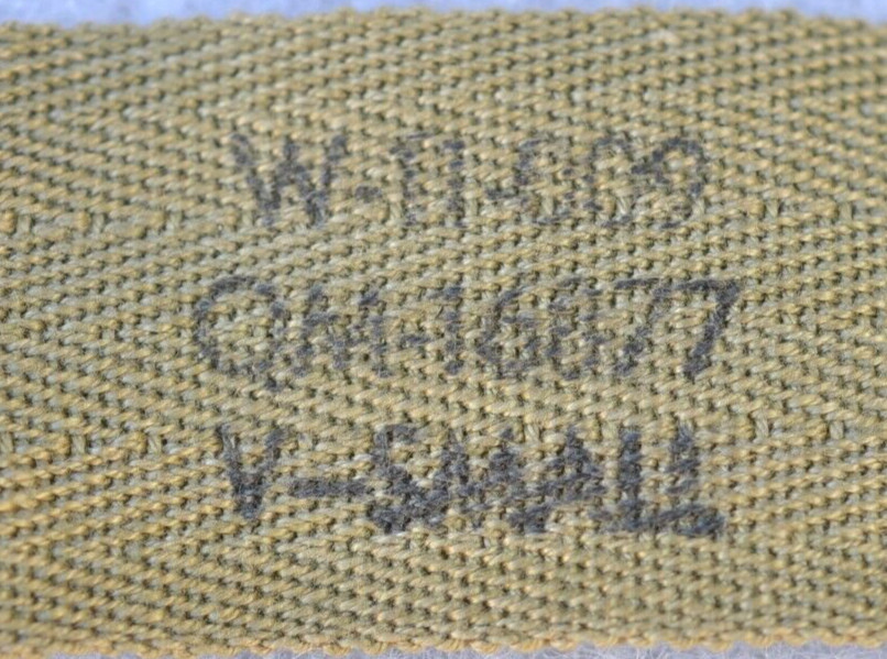 US ARMY M-1 HELMET LINER NAPE STRAP W-11 MAKER STAMP 4.5 INCHES LONG