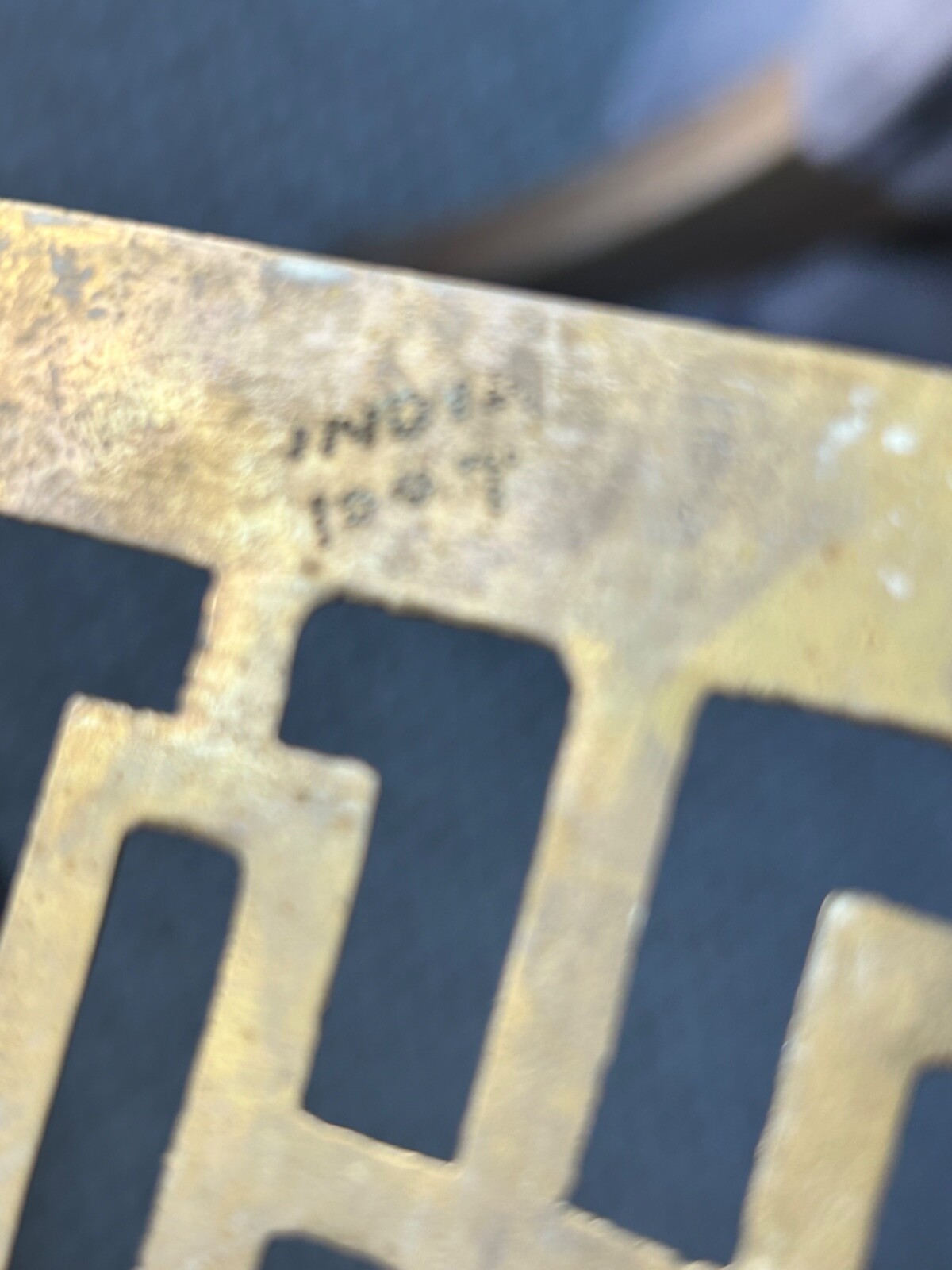 Vintage Solid Brass Trivet Stamped India AND Solid Brass Candlestick