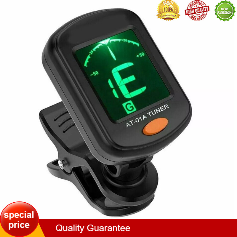 Tuner LCD Clip On Chromatic Acoustic Electric Guitar Bass Ukulele Banjo Violin