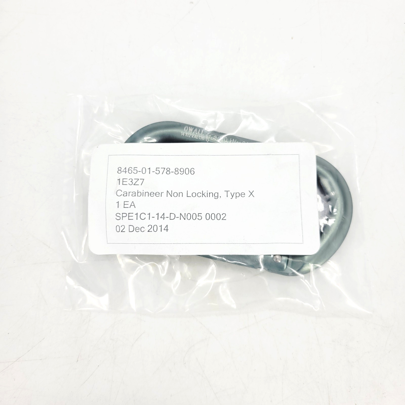 Petzl OWALL Non-Locking Oval Carabiner Military Green