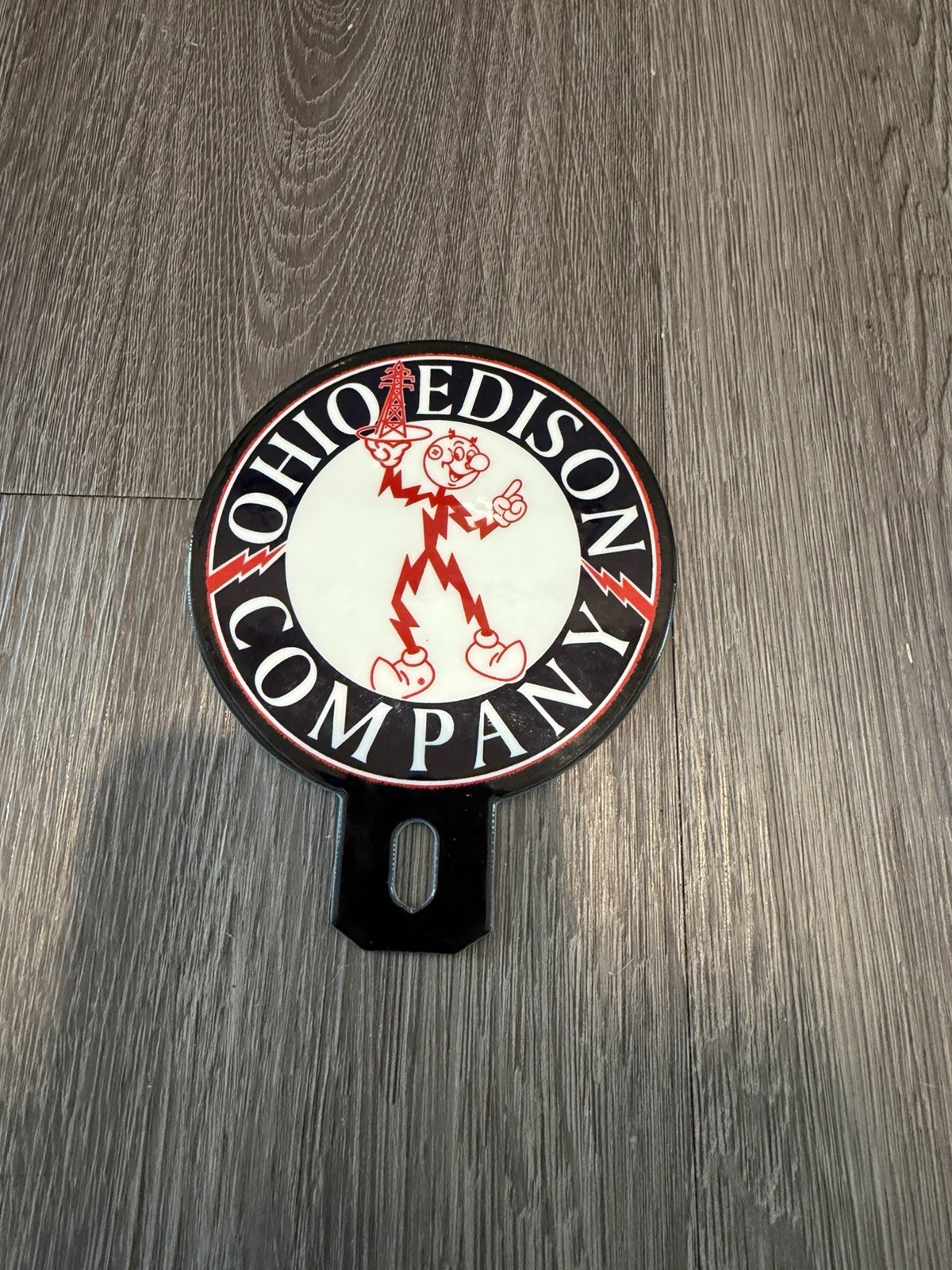 Ohio Edison Electric Power Company Reddy Kilowatt Plate Topper