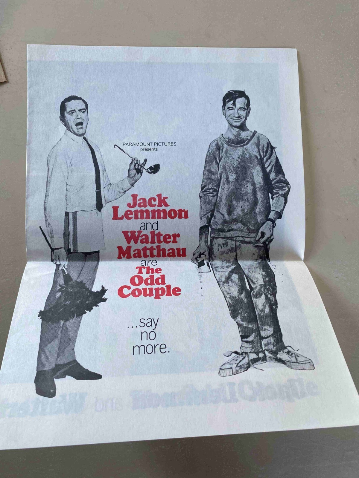 The Odd Couple Herald 1968 Jack Lemmon, Walter Matthau!
