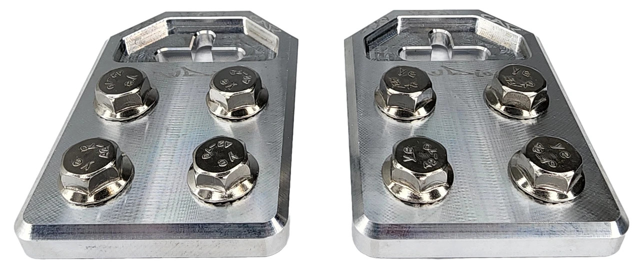 Sky High Car Audio Flat Battery Terminals Multi Spot 4 Connector Pair Aluminum