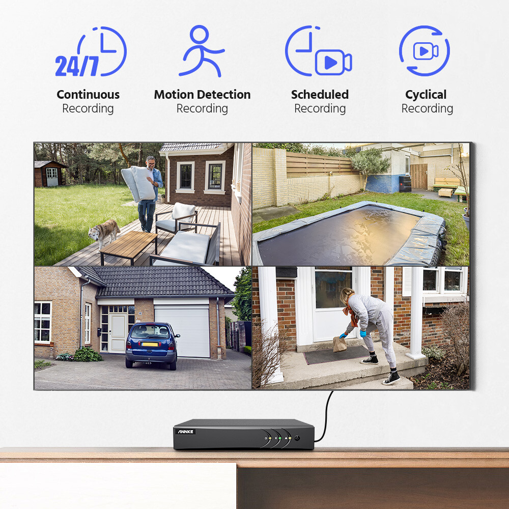 ANNKE 16CH 8CH 3K 5MP Lite H.265+ 5IN1 DVR CCTV Security Video Recorder AI Alert