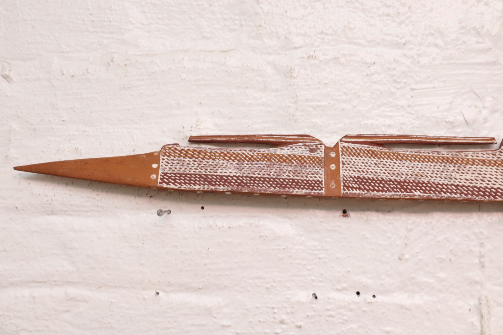 Early AUSTRALIAN Aboriginal Spear Thrower Groote Eylandt Painted Decoration