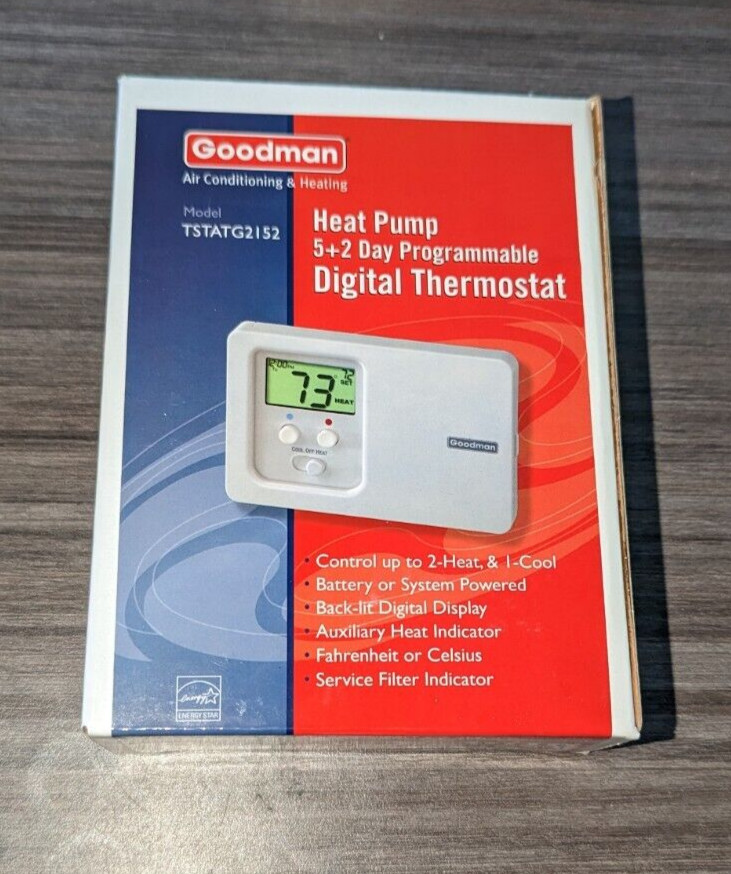 Goodman Programmable Digital Thermostat  TSTATG2152 HEAT PUMP 5+2 DAY
