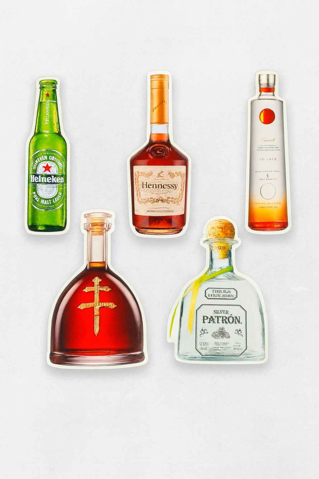 5 Drink bottle pvc photo props