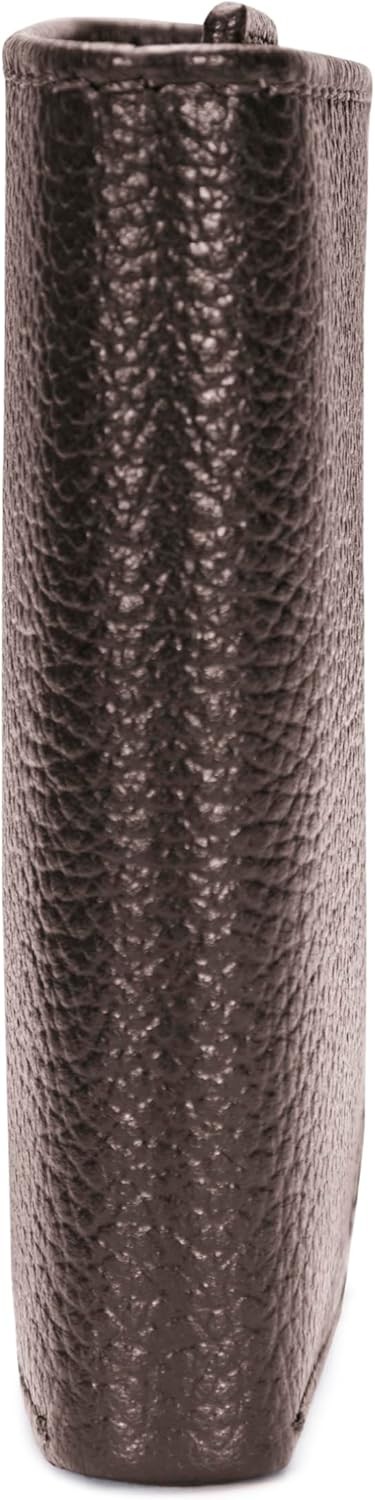 CAT Caterpillar Mens GENUINE LEATHER RFID Trifold Wallet Brown Chocolate in TIN