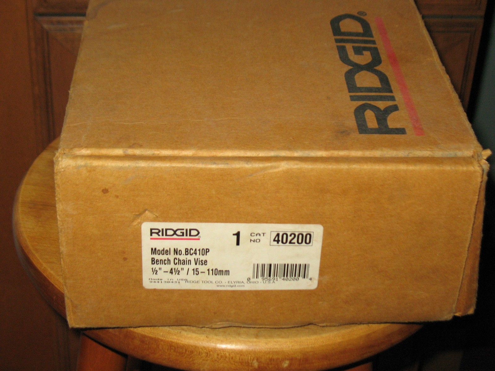 RIDGID BC410P Bench Chain Vise, 1/2 inch to 4- 1/2 inch Bench Vise