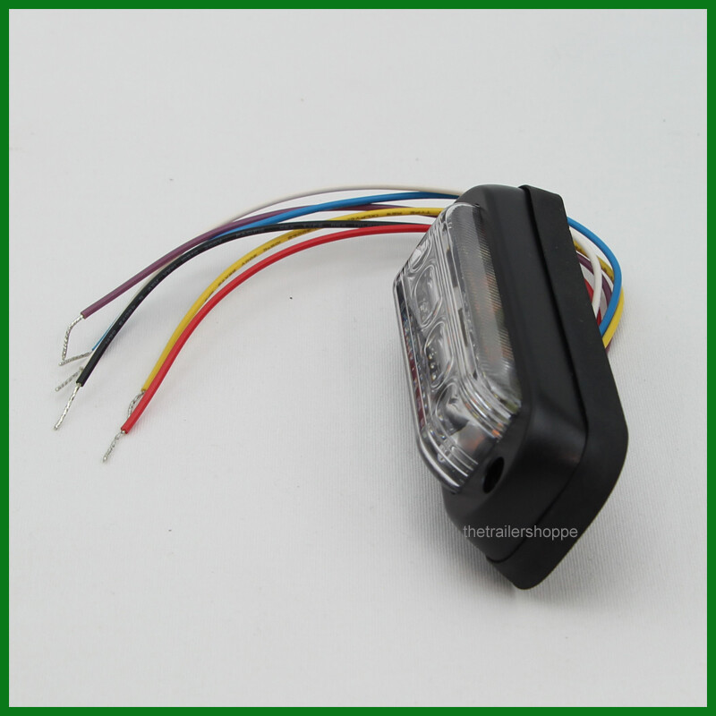 Dual Color Amber White 12 LED Strobe Warning Surface Mount Light