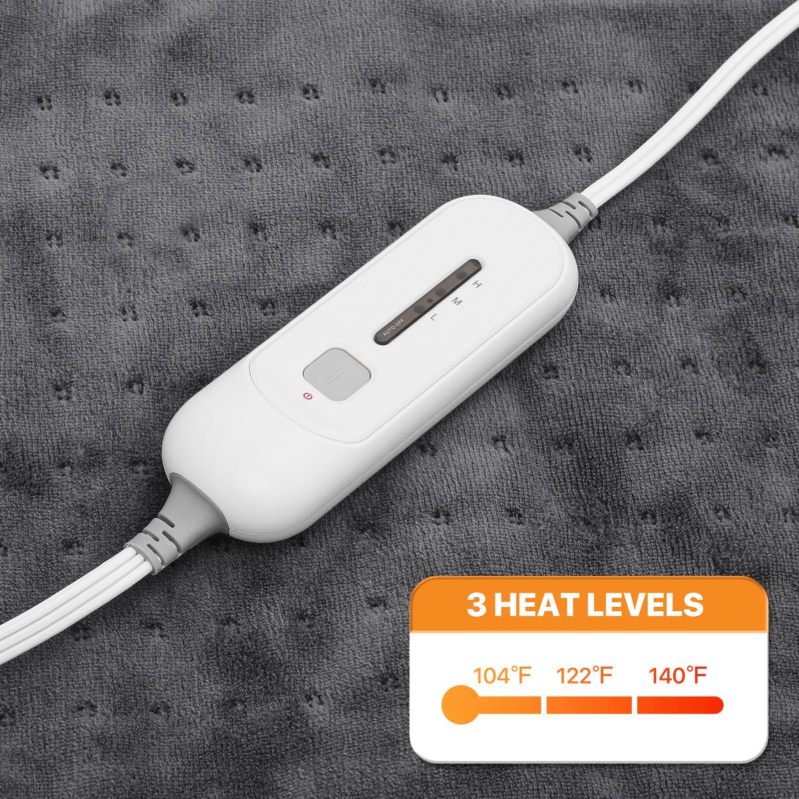 24"x12" Electric Heating Pad For Muscle Cramps Back Pain Relief w/3 Heat Setting