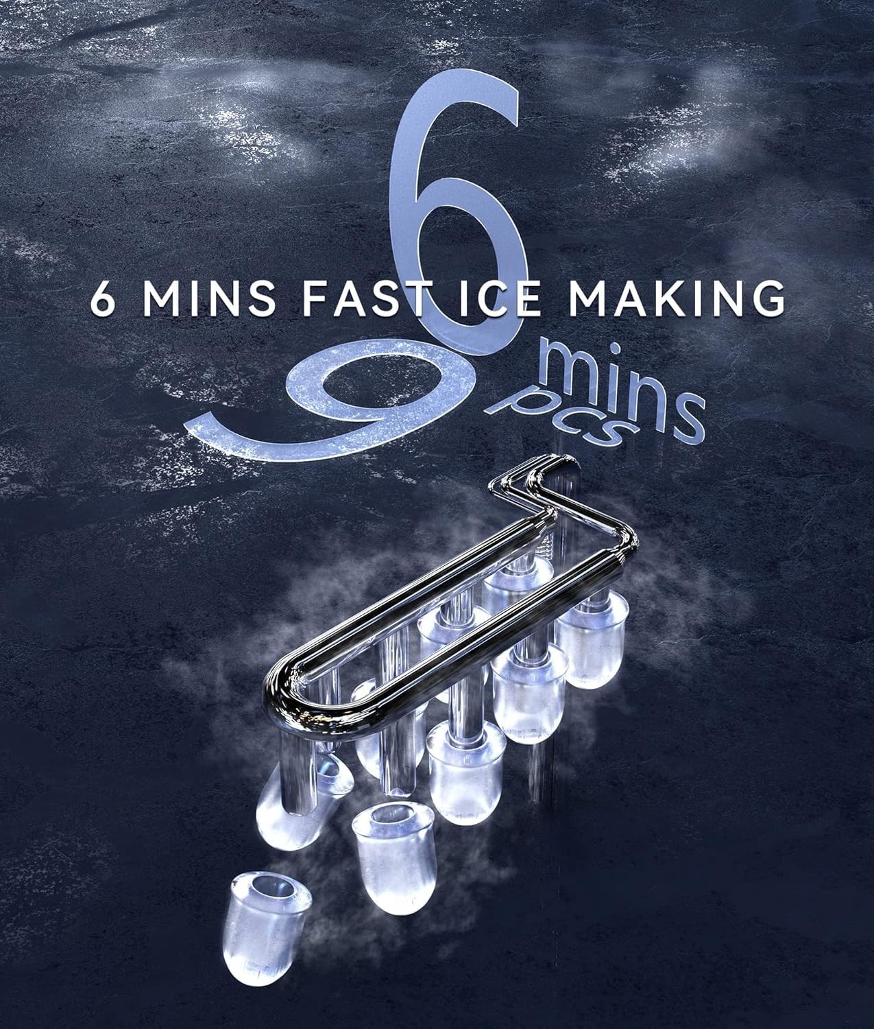 Portable Countertop Bullet Ice Maker Ice Machine with Ice Scoop 26lbs/24hrs