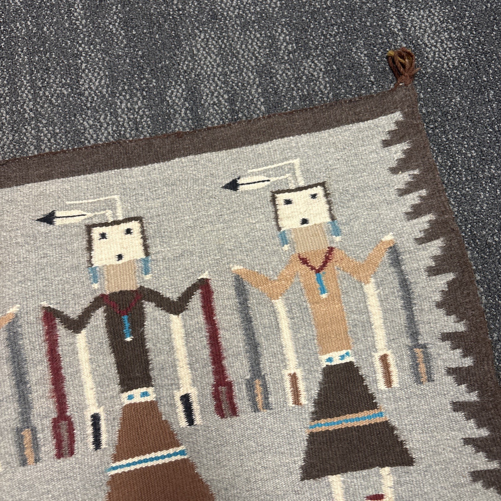 Beautiful Vintage Navajo Rug Native American Indian Home Spun Wool