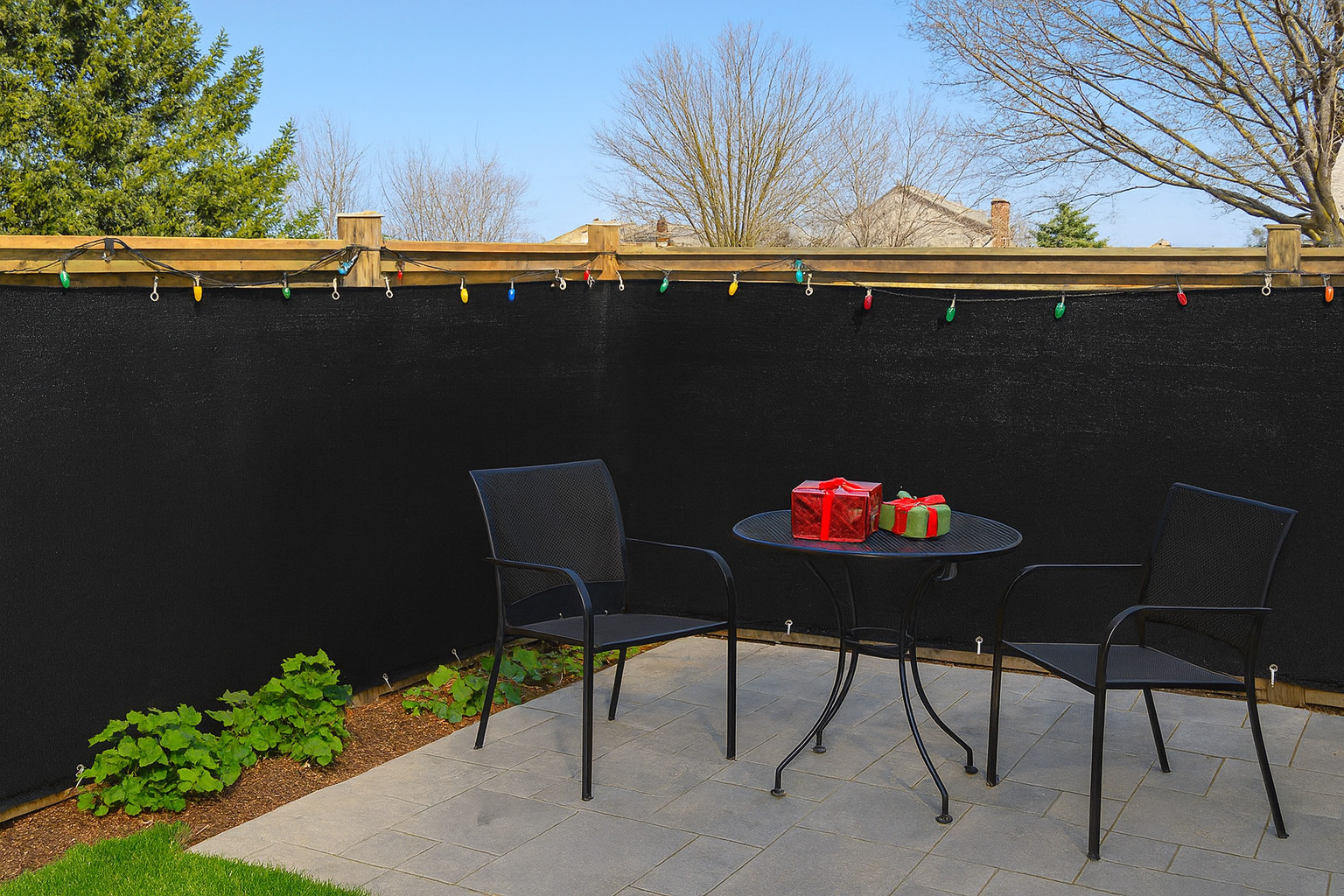 6x50FT Fence Privacy Screen Black HDPE Shade Cloth Winter Garden Patio Deck Gift
