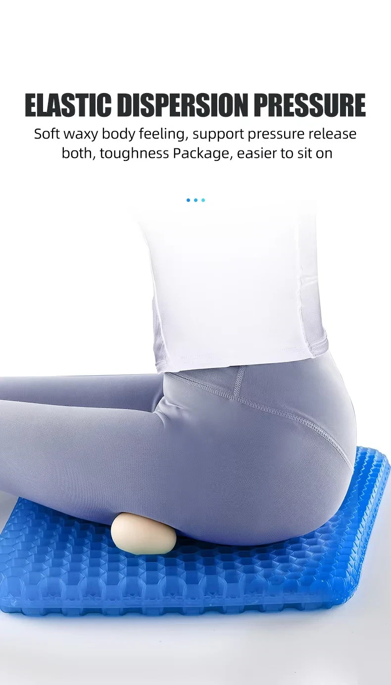 Gel Seat Cushion Double Thick Egg Seat Cushion Non-Slip Cover Breathable Desig
