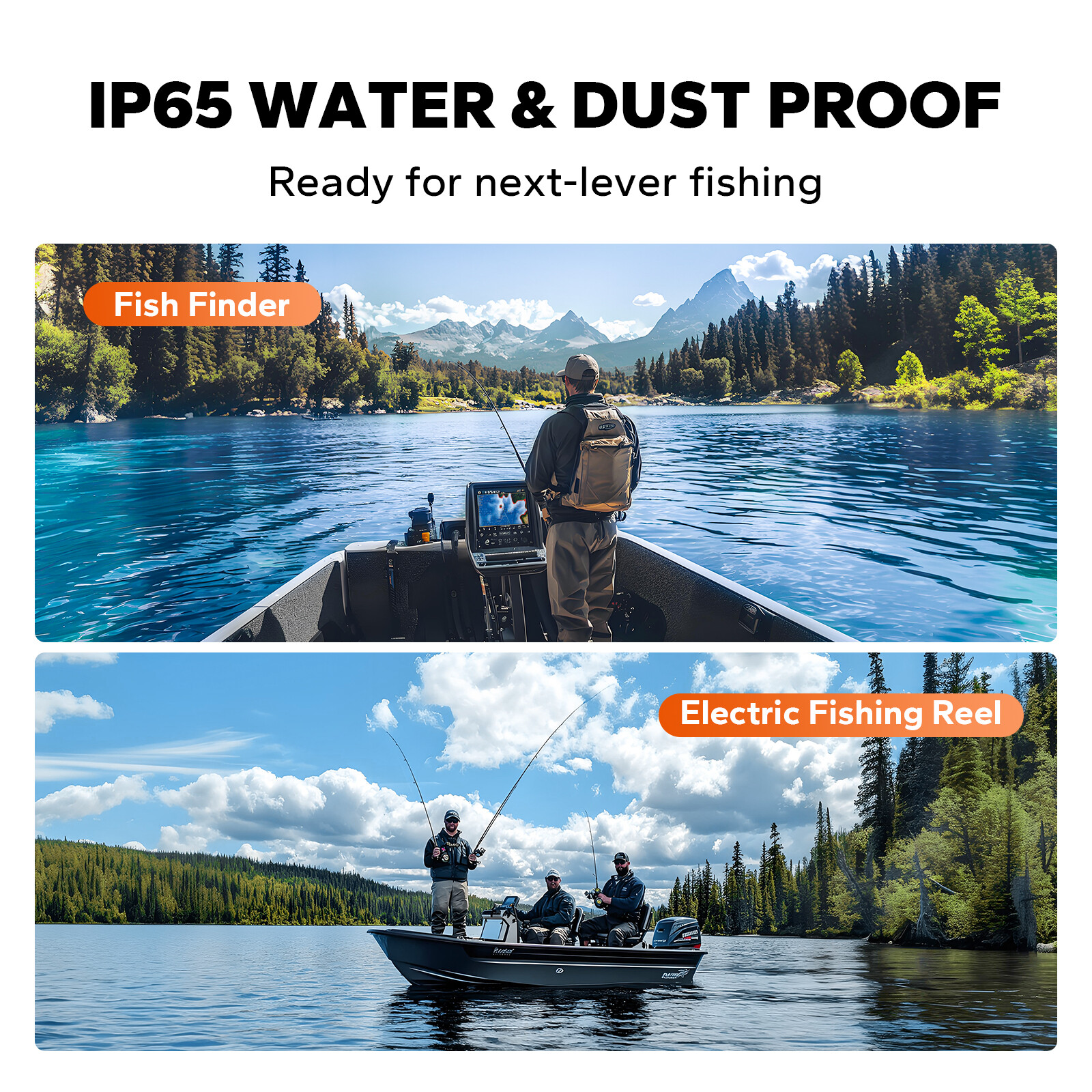 LiTime 16V 30Ah/70Ah/100Ah Bluetooth Lithium Battery Born For Fish Finder Marine