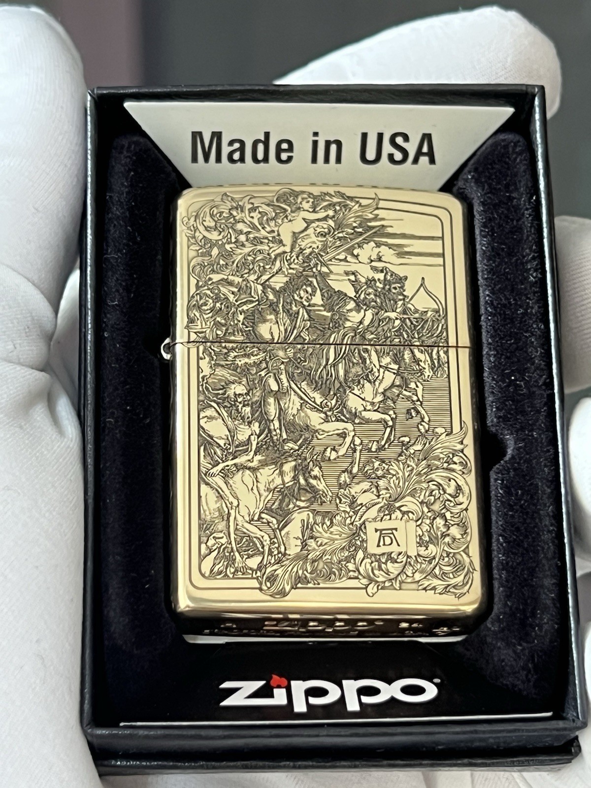 5 Sides Gold Four Hoursemen Of The Apocalypse Lighter In A New Box