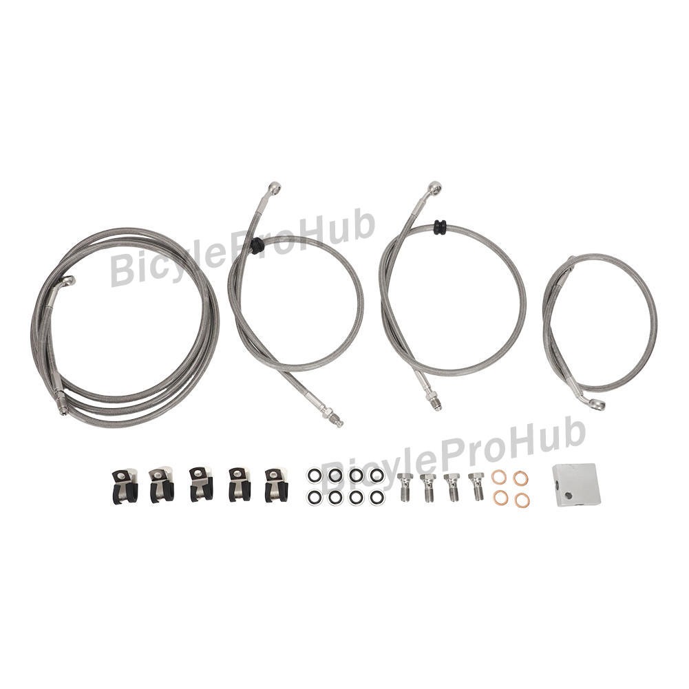 Front Braided Brake Hose Line Kit For Arctic Cat Thundercat 1000 2008 2009 2010