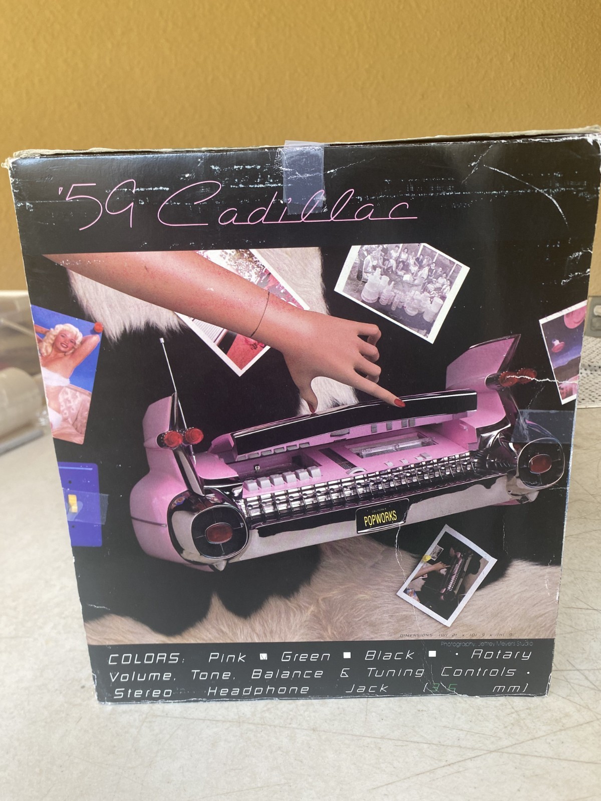 Vintage Boombox CADILLAC RADIO By Popworks 3-1489 Cassette AM FM ***SEE VIDEO***