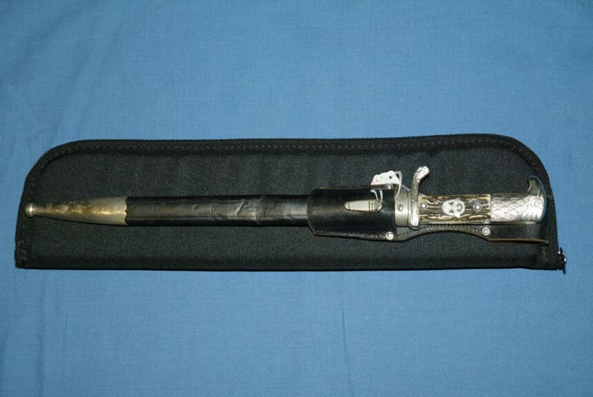Custom 20" X 5" padded zipper case a perfect fit for most German Police Bayonets