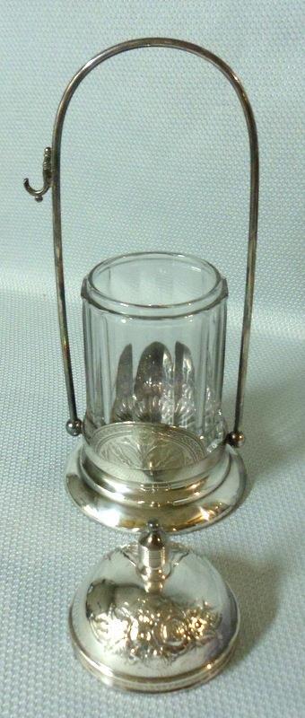 Victorian Era Meriden Silverplate Pickle Castor Jar