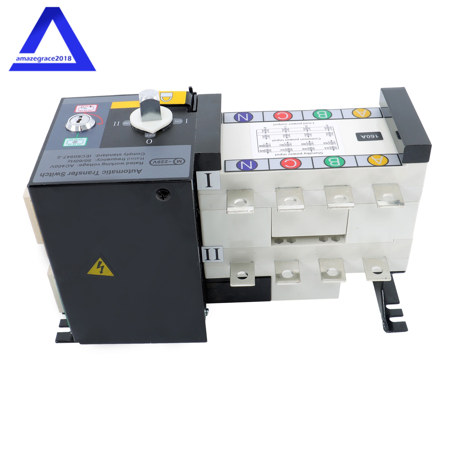 1PC Industrial Automatic Transfer Switch 160A 4P 110/220V Grid to AC Generator