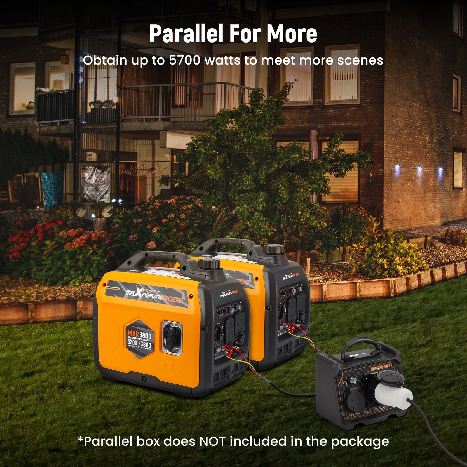 Lightweight 21kg Inverter Generator 3800W Gas Powered for Outdoor Adventures