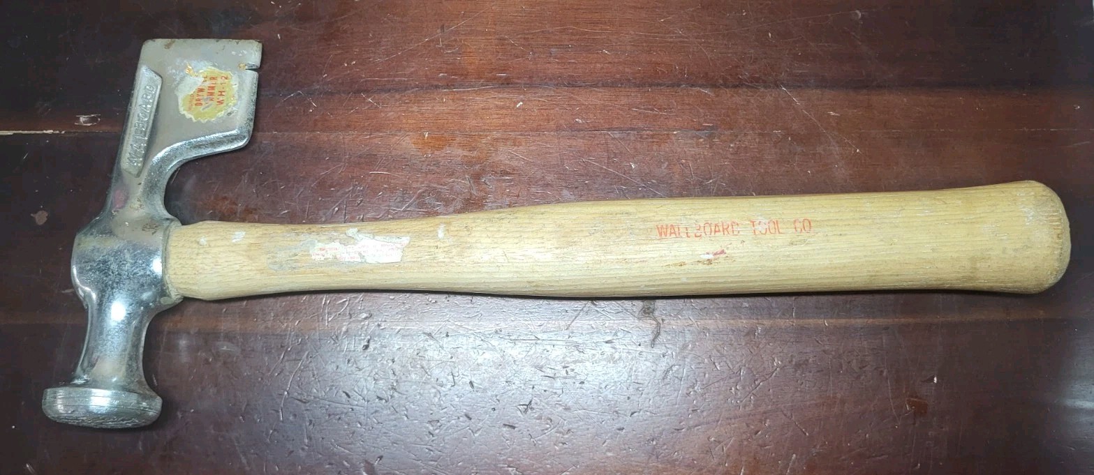 Vintage WAL-BOARD Drywall Hatchet Sheetrock Hammer Walboard Tool Wood Handle USA