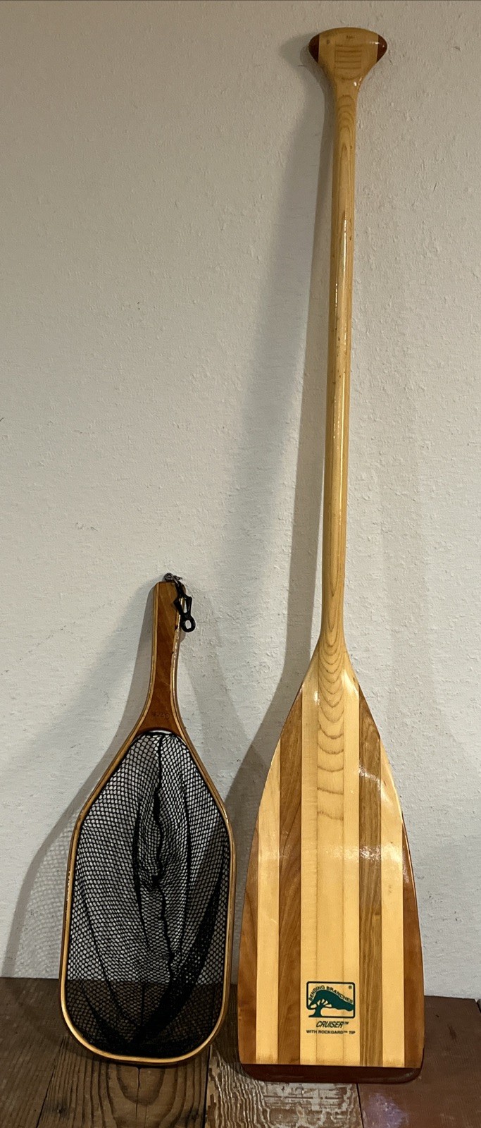 BENDING BRANCHES CRUISER 48” BENT CANOE PADDLE ROCKGARD TIP & ORVIS FISHING NET